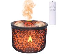 Auveach Diffuseur d'arômes avec effet flamme 2 couleurs de lumière 360 ml humidificateur diffuseur d'huiles essentielles 2 modes de brumisation fonction minuterie et télécommande pour maison bureau