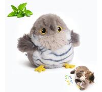 Auveach Jouet Oiseau pour Chat 2026 Flappy Bird Toy Jouet Chat Interactif Oiseau Volant à Ailes Battantes avec Herbe à Chat, 3 Modes Rechargeable USB pour Chaton et Chat Adulte (Ne Vole Pas, Gris)