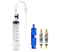 Auveach Vélos seringue 60ml pour Liquide Scellant pour Tubeless avec Outil de Suppression Valve Presta Kit Montage Tubeless
