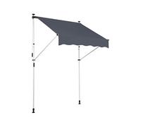Auvent à Pince Westerly avec toile anti-UV, Anthracite-Taille:250x120 cm
