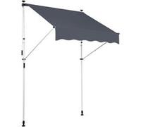 Auvent à Pince Westerly avec toile anti-UV, Anthracite-Taille:250x120 cm Anthracite G