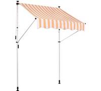 Auvent à Pince Westerly avec toile anti-UV , Blanc/Jaune-Taille:350x120 cm Blanc G