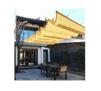 Auvent à Vagues Voile d'ombrage en Forme de U，Auvent De Protection Solaire Résistant Aux UV，Toile de Toit en HDPE，pour L'extérieur Solarium Patio Terrasse Jardin(W2.8*L15m/W9.19*L49.21ft)