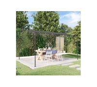 vidaXL Auvent anthracite 4x3 m 180 g/m² tissu et acier, belvédère, gazebo, tente de réception, belvédères, gazebo de jardin, 362395
