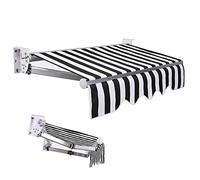 Auvent articulé 200 x 150 cm, imperméable, mural, protection UV, rétractable manuel, angle réglable, auvent en aluminium durable pour terrasse et terrasse