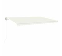 Auvent automatique avec capteur de vent et LED 500x350 cm Crème