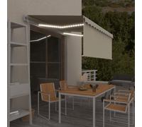 Auvent Automatique avec Capteur de Vent et LED Jardin Terrasse Extérieur vidaXL
