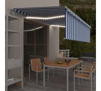 Auvent Automatique avec Capteur de Vent et LED Jardin Terrasse Extérieur vidaXL