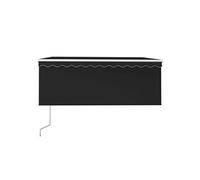 vidaXL Auvent automatique capteur de vent et LED 3x2,5 m Anthracite