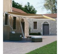 Auvent Automatique et Capteur de Vent LED 450x350 cm Anthracite Store vidaXL