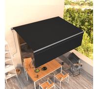 Auvent Automatique Rétractable avec Store 4,5x3 m Jaune et Blanc Banne vidaXL