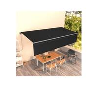 Auvent Automatique Rétractable avec Store Banne Pliable Jardin Balcon Terrasse Extérieur Protection contre Rayons UV 6x3 m Anthracite