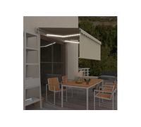 Auvent Automatique avec Capteur de Vent et LED Jardin Terrasse Extérieur vidaXL