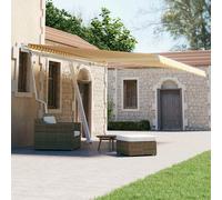 Auvent Automatique sur Pied 350x250 cm Crème Store Balcon Extérieur vidaXL