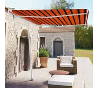 Vidaxl Auvent Automatique Sur Pied 350x250 Cm Orange/Marron