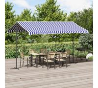 Auvent Autoportant Bleu Et Blanc 400x300 Cm Tissu Et Acier