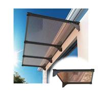 Auvent avec cadre en aluminium - Abri pare-soleil pour garage, balcon et porche - Assemblage facile - Housse de toit extérieure (40 x 369 cm)