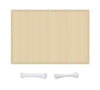 Auvent avec protection UV 95 % et taux d'ombre de 98 % avec attaches de câble - 3,6 x 9 m - Crème