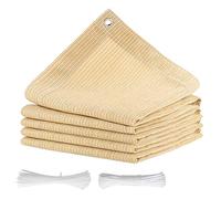 Auvent beige - 3 x 6 m - Résistant aux déchirures - Brise-vue avec œillets - Protection contre les voisins