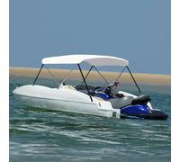 vidaXL Auvent bimini à 3 arceaux Blanc 183x160x137 cm