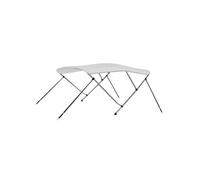 Auvent bimini à 3 arceaux Blanc 183x180x137 cm