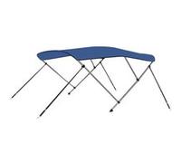 Auvent bimini à 3 arceaux Bleu 183x140x137 cm