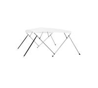 Auvent bimini à 4 arceaux Blanc 243x196x137 cm
