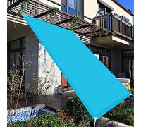 Auvent bleu de 2,4 x 7 m, protection UV 95 %, indéchirable, avec cordes de montage pour extérieur, jardin, terrasse, pelouse, solution durable de blocage du soleil