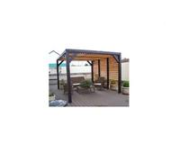 Auvent bois veneto à ventelles 10m² vt3431