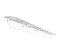 Auvent Bordeaux 890 x 140cm Blanc - Brume Blanche en Polycarbonate et acier