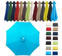Auvent carré de rechange pour parasol de jardin, tissu imperméable UV50+ pour parasols décalés de 2 m, 3 m, 7 m, 6/8 baleines, housse d'ombrage d'extérieur durable
