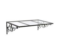 Auvent de porte en aluminium L120 x l80 cm incliné AMBAN
