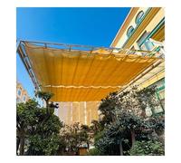 Auvent coulissant ondulé - Housse de pergola rétractable, auvent d'extérieur télescopique pour terrasse et arrière-cour Protection solaire