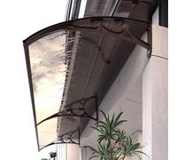 Auvent D’auvent de Pluie avec Évier de Drainage, Auvent de Porte D’entrée pour Fenêtre Extérieure Porche Ombre de Patio Couverture de Toit Protection UV Auvents de Jardin Auvent de Pluie