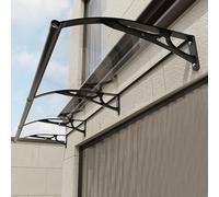 Auvent D’auvent de Porte avec Évier de Drainage et Support en Aluminium, Auvent de Porte D’entrée, Abri Extérieur, Porche, Ombre, Patio, Couverture de Toit pour Patio, Fenêtre, Jardin