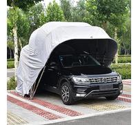 Auvent d'auto d'extérieur robuste, abri semi-automatique pour voitures et fêtes, tente de garage portable toutes saisons avec cadre en acier inoxydable