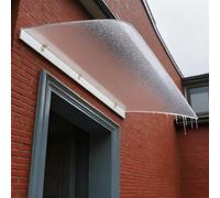 Auvent de 2 m 1 m 1.5 m 1.2 m pour Porte d’Entrée, Marquise Invisible Simple sans Support, Couvre Fenêtre Exterieur, Transparent-PC(120x34cm)