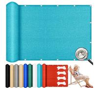 Auvent de balcon bleu ciel - 440 x 460 cm - Résistant aux déchirures - Respirant - Protection solaire et vent - Pour jardin et terrasse - Parfait pour balcon