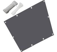 Auvent de balcon en polyester imperméable avec corde gratuite pour terrasse, pergola, 1 x 5 m, gris foncé - Protection solaire pour extérieur