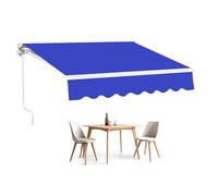 Auvent de balcon extensible imperméable avec manivelle amovible, protection contre le vent, protection UV, tailles : 3 x 2,5 m, 2 x 1,5 m, 2,5 x 2 m