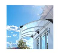 Auvent de balcon extérieur élégant en polycarbonate transparent pour protection de toit résistant à la pression, design polyvalent pour patio, terrasse et entrée (45 x 360 cm)