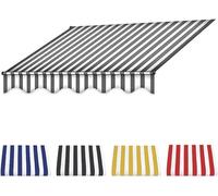 Auvent de balcon réglable en polyester imperméable 280 g sans perçage pour jardin, terrasse, installation facile, protection UV pour l'extérieur