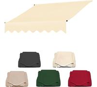 Auvent de balcon réglable et imperméable en polyester 280 g beige pour jardin, terrasse, 2 m, protection solaire pour espaces extérieurs