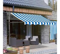 Auvent de balcon réglable pour extérieur, 200/250/300/350/400 cm, sans perçage, avec manivelle, parfait pour terrasse, jardin, protection anti-UV