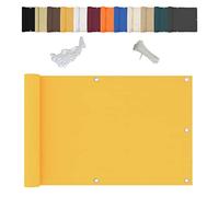 Auvent de Balcon résistant aux intempéries, 110 x 550 cm, en Filet Jaune avec Corde, idéal pour Les espaces extérieurs tels Que terrasses, Jardins, piscines et balcons. Offre Une Protection