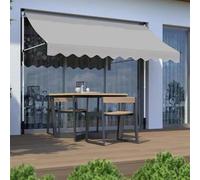 Auvent de balcon rétractable 200400 cm sans perçage avec manivelle réglable, parfait pour terrasse et jardin, solution d'ombrage élégante pour l'extérieur.