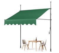 Auvent de balcon rétractable manuel réglable de 1 x 1,2 m à 4 x 1,2 m pour terrasse, tonnelle, restaurant avec manivelle - Abri sur pied