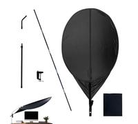 Auvent de bureau - Bouclier lumineux 156 x 96 cm, panneau de bureau en pongé, couverture anti-éblouissante pour espace de travail avec amélioration de la confidentialité | Écran réglable pour les sess