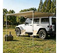 Auvent de Camping-Car et Caravane 4x3x2,15 m Beige | Tubes en aluminium fort, structure stable, sac de rangement étanche, transport facile, rangement compact