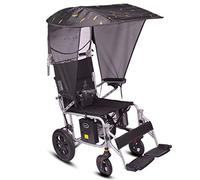Auvent de fauteuil roulant universel pour fauteuils roulants résistant aux UV, pare-soleil et housse de pluie, protection résistante à l'eau et aux déchirures, cape pliable pour utilisateurs de